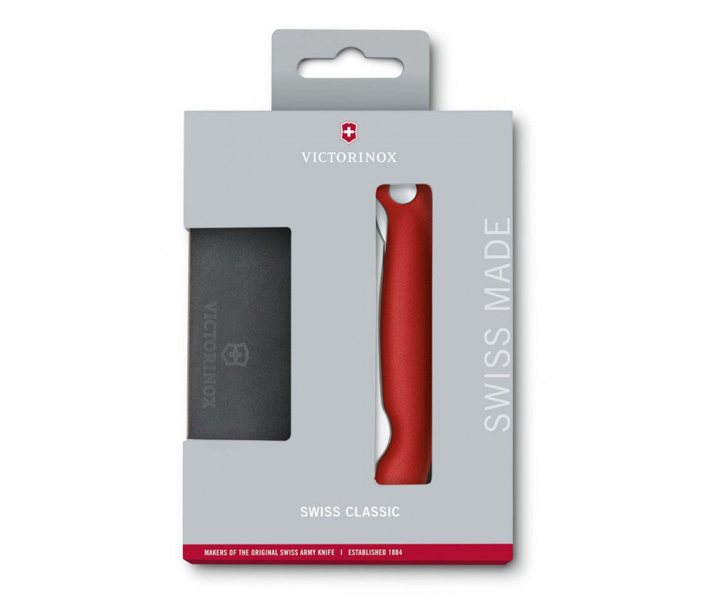 Swiss Classic Folding Knife and Epicurean Cutting Board Set Red