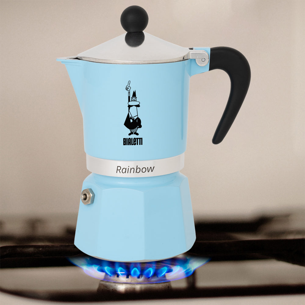 Moka konvice rainbow, na 6 šálků – světle modrá (azzurra)