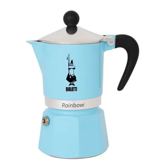 Moka konvice rainbow, na 3 šálky – světle modrá (azzurra)