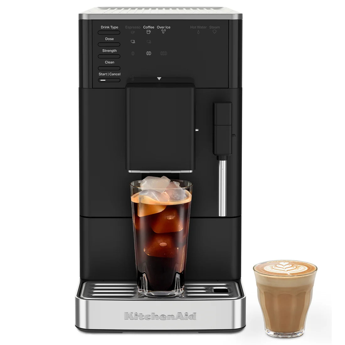 Automatický kávovar KF2 s programem na ledovou kávu – matná černá