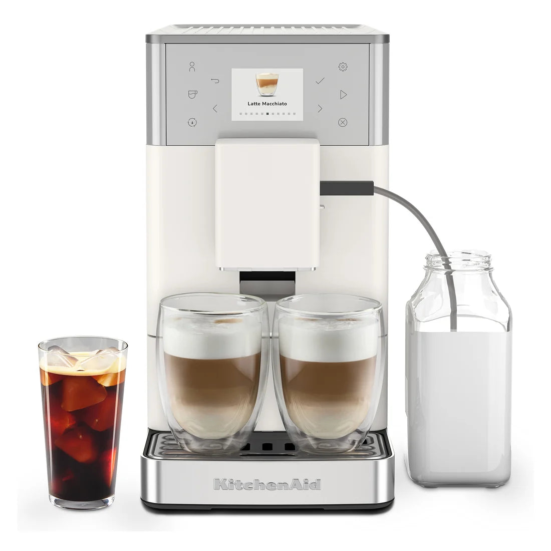 Automatický kávovar KF3 s programem na ledovou kávu – porcelánově bílá