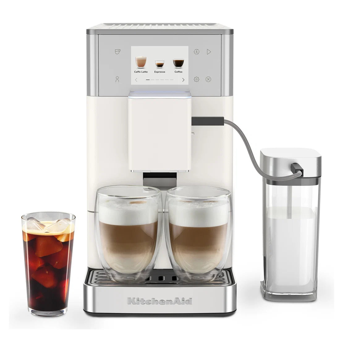 Automatický kávovar KF4 s programem na ledovou kávu – porcelánově bílá