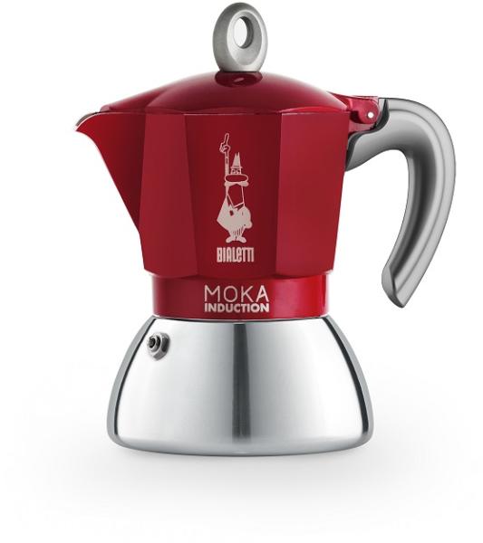 Moka konvice Moka Induction, na 4 šálky – červená