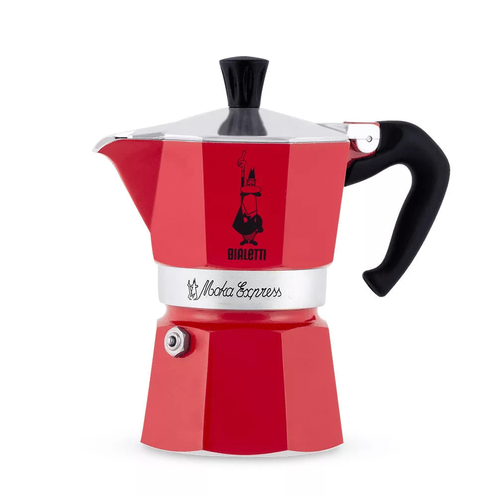 Moka konvice Moka Express, na 3 šálky – červená
