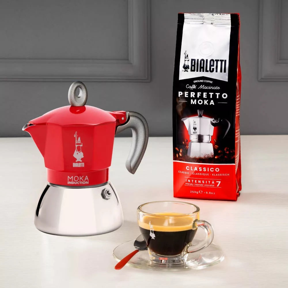Moka konvice Moka Induction, na 4 šálky – červená