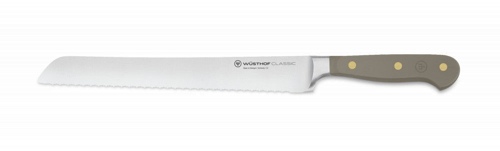 Classic Colour Bread Knife 23 cm Double Serrated Velvet Oyster