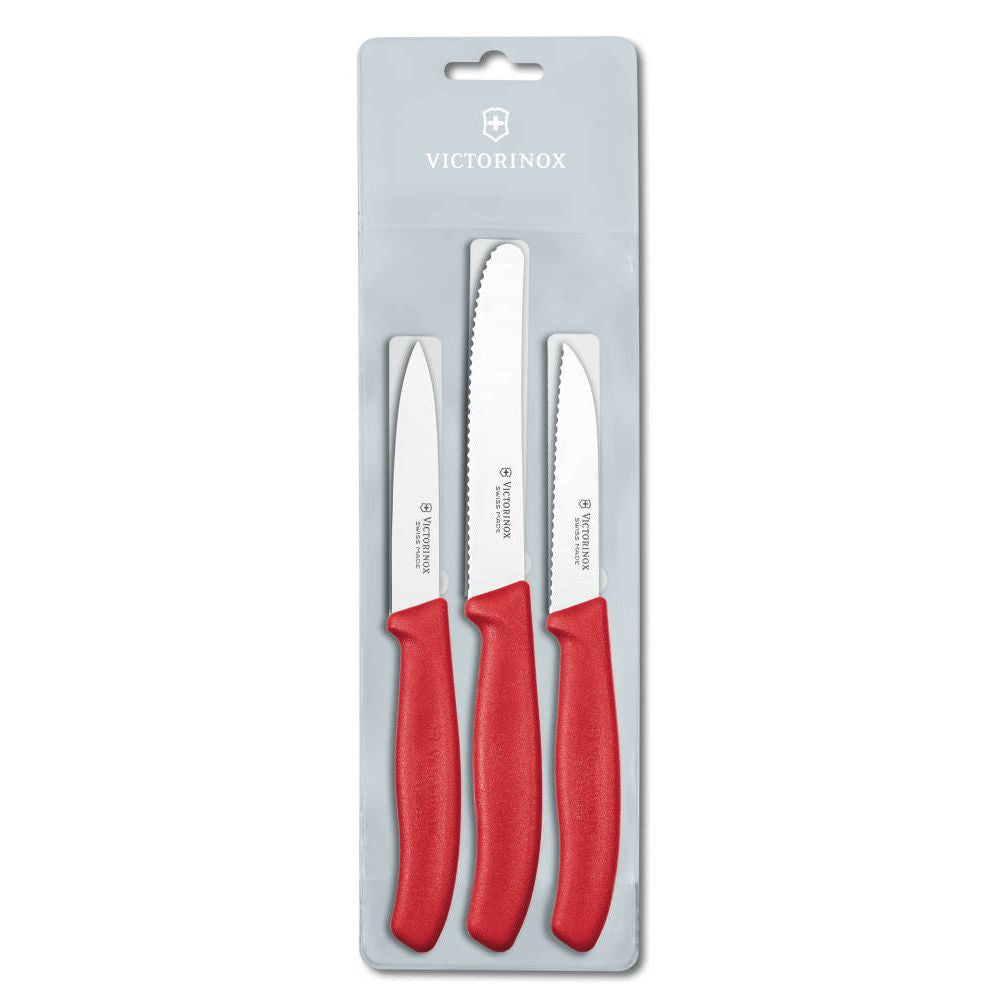 Swiss Classic Paring Knife Set 3 pcs Red